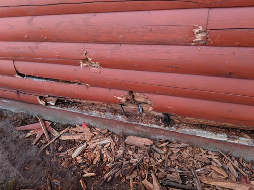 Log Home Repair Rotten Decayed Logs