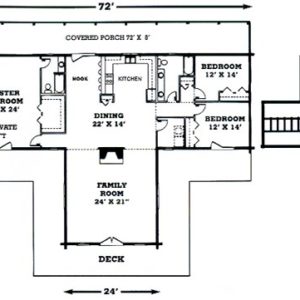 Florida Log Homes Peacock Floor Plan