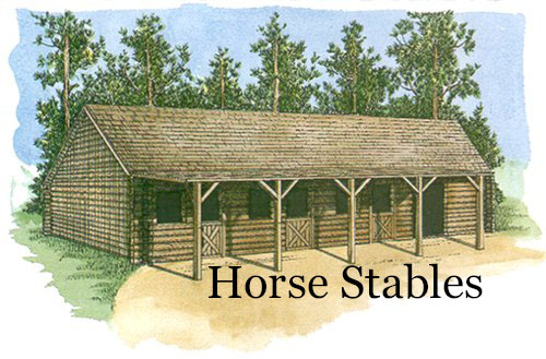 Horse Stables made from Cypress